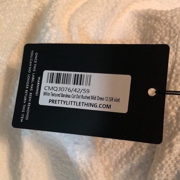 PRETTY LITTLE THING WHITE HALTER TOP SUNDRESS - Picture 10 of 10